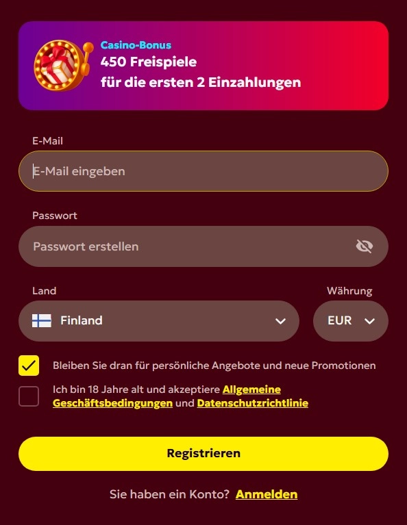 Registrierung und Login