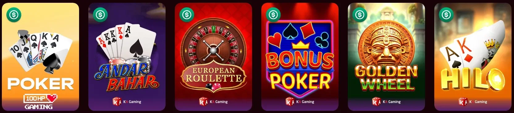 Tischspiele und Lotterie